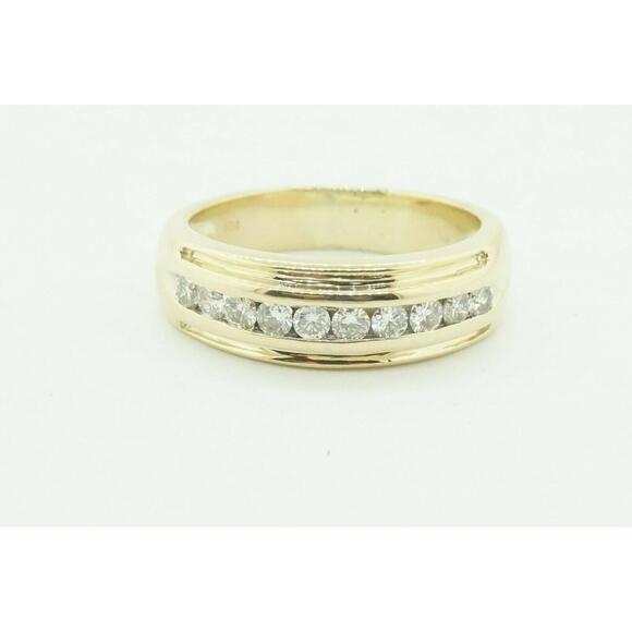 Estate Diamond Ring 14k Yellow Gold Size 8.5 Discount Fine J - Picture 5 of 5